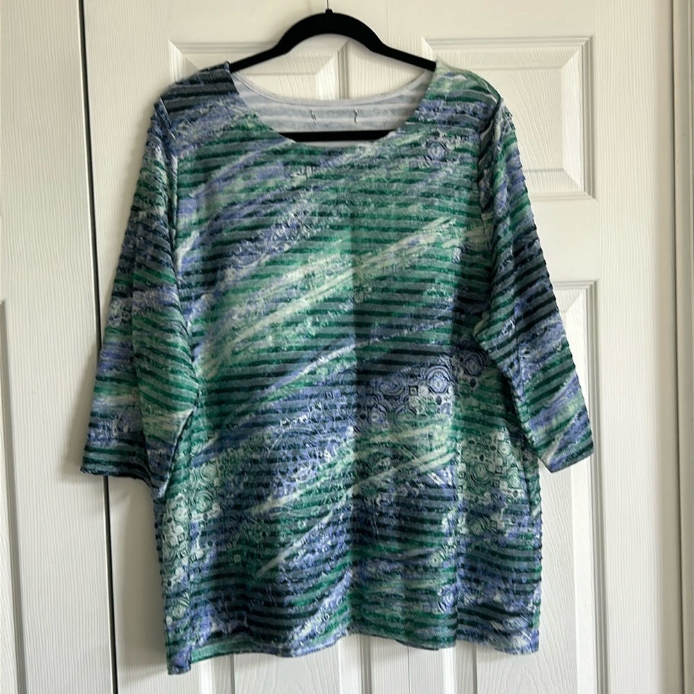 Vintage Christopher & Banks 3/4 sleeve top size 1x plus